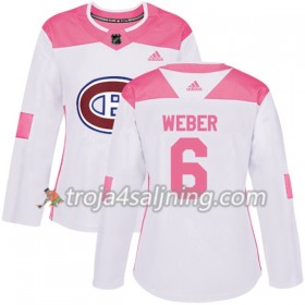 Montreal Canadiens tröja Shea Weber 6 Vit 2017-2018 Adidas Rosa Fashion Authentic - Dame NHL Tröjor